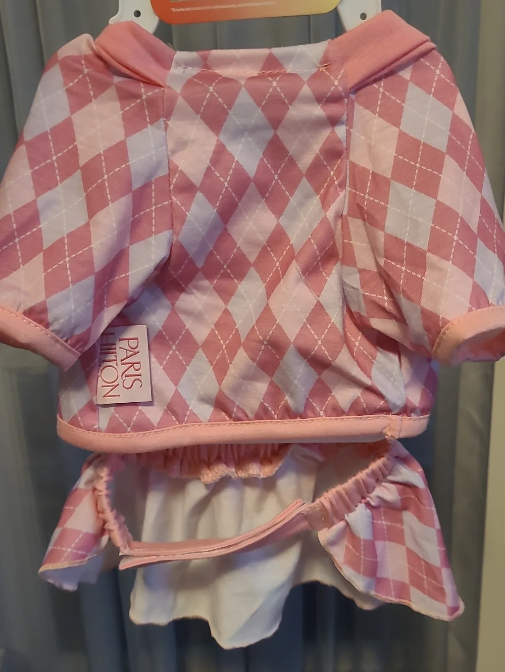 XS Pink Argyle Pet Dress - Pet Apparel